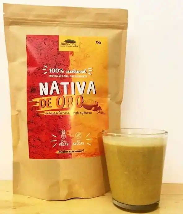 Bebida Vegana Antioxidante Nativa De Oro 100 Gramos - Bionativa