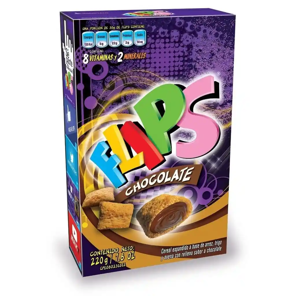 Flips Sabor Chocolate 220g