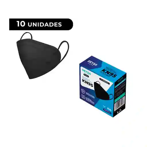 Mascarilla Kn 95 Negra Deysa 10 Unidades