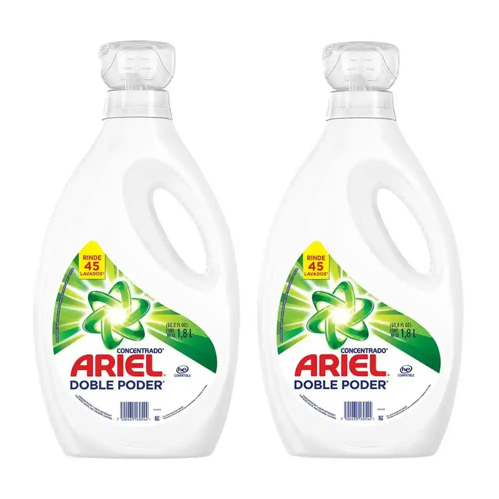 Ariel Pack 2 Detergentes Liquidos Concentrados1.8 Litros