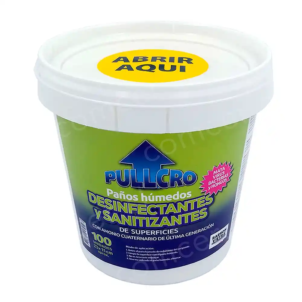 Toallitas Pullcro Balde 100 Unidades