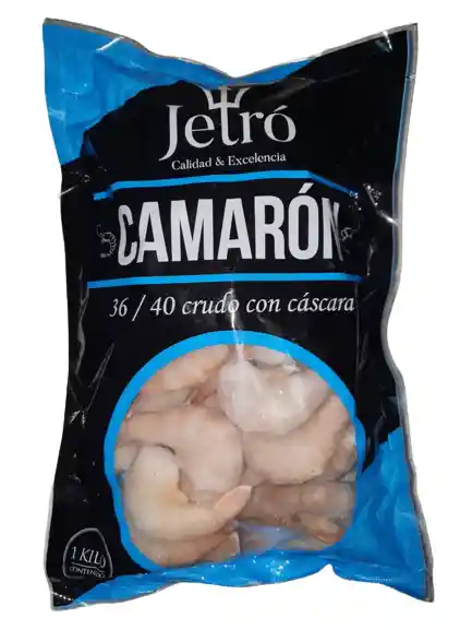 Camarón Crudo Con Cascara 36/40 1kl. Jetro