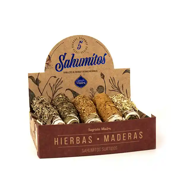 Sahumitos Surtidos Hierbas Y Maderas X 5 - Sagrada Madre