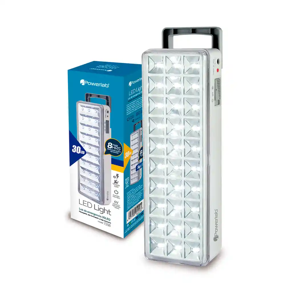 Lampara De Emergencia 30 Led Powerlab Recargable