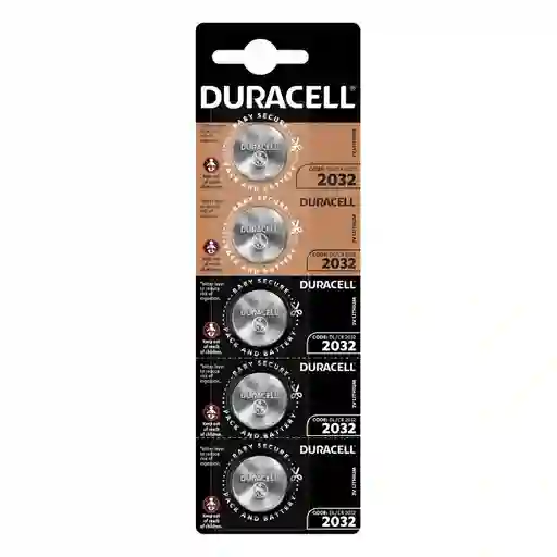 Pack 5 Pilas Cr 2032 Duracell Lithium Tira