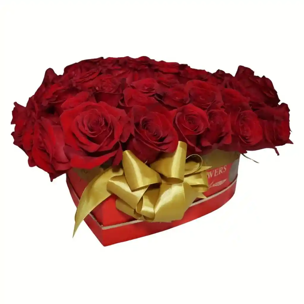 Bouquet De 50 Rosas En Caja De Lujo