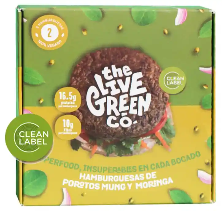 The Live Green Co. · Poroto Mung Y Moringa - Hamburguesas Veganas