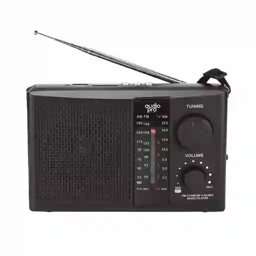 Radio Recargable Audiopro Fm/am/tv/sw 4 Bandas