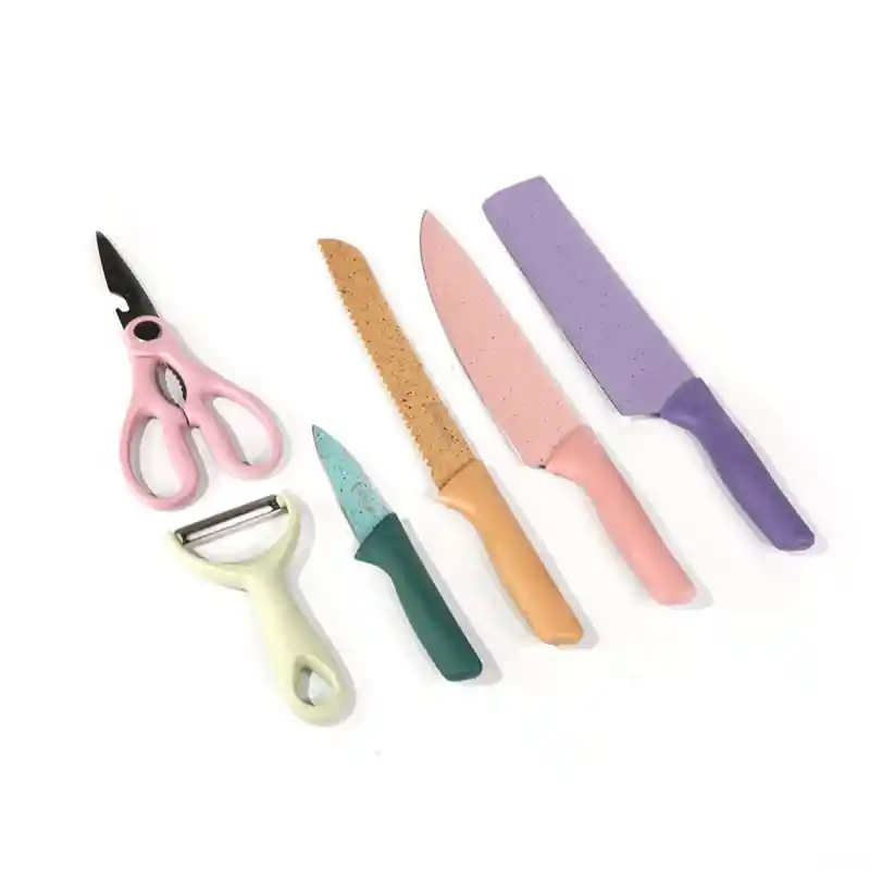 Set De Cuchillos Para Cocina Colores Pastel