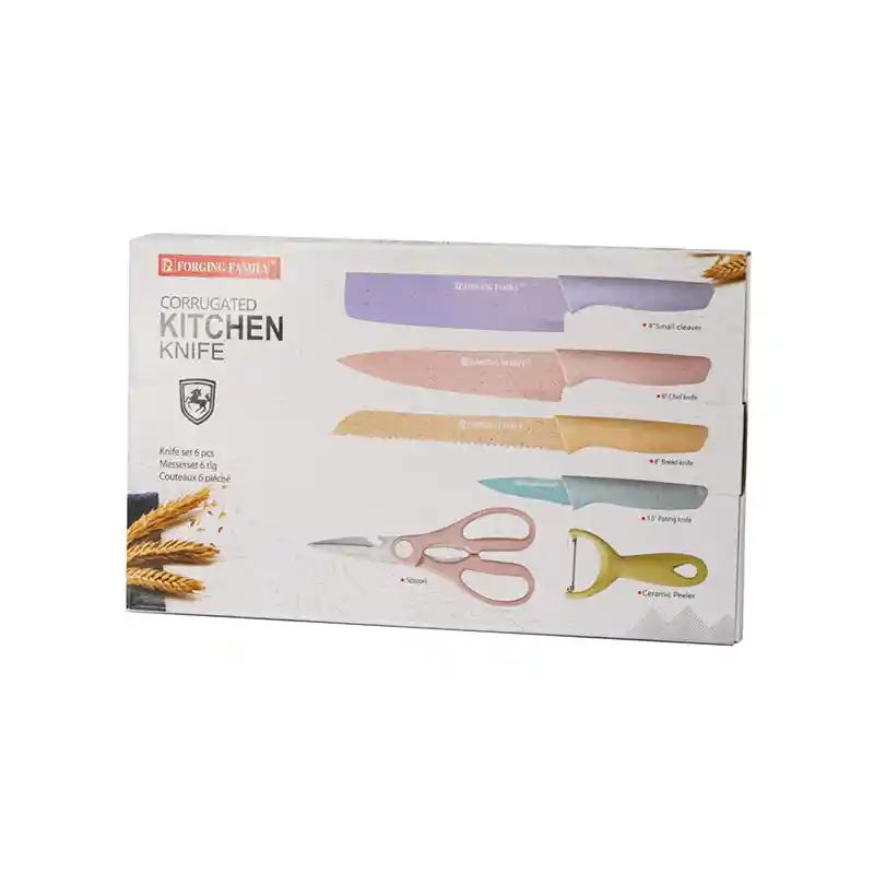 Set De Cuchillos Para Cocina Colores Pastel