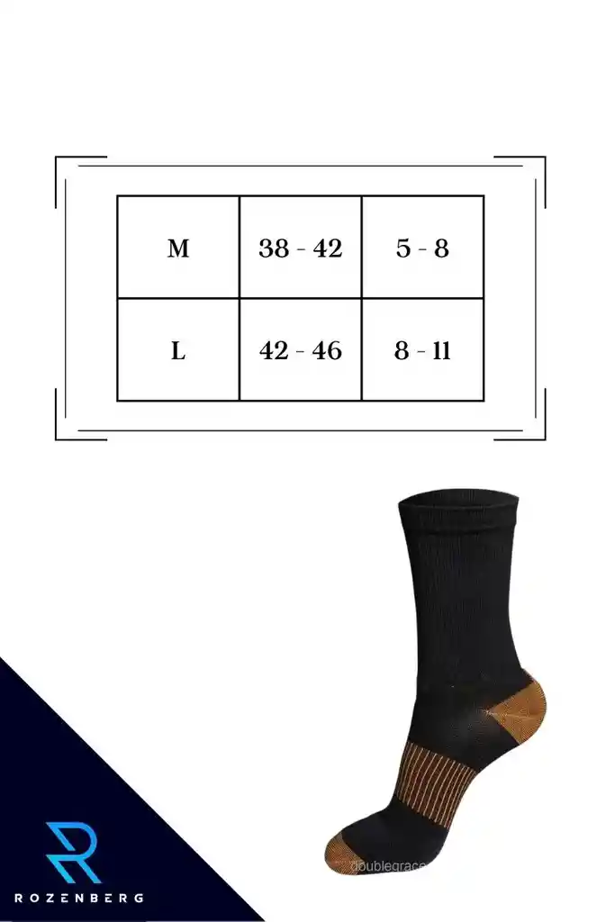 Pack X3 Pares De Calcetines De Compresión De Cobre/l