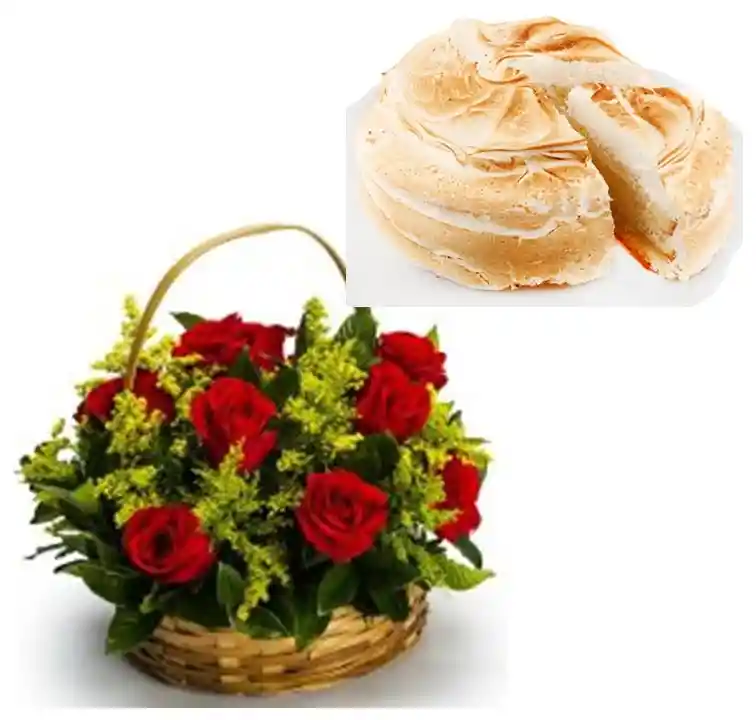 Del Día Canasta De 12 Rosas Mas Tortapara 15 Personas