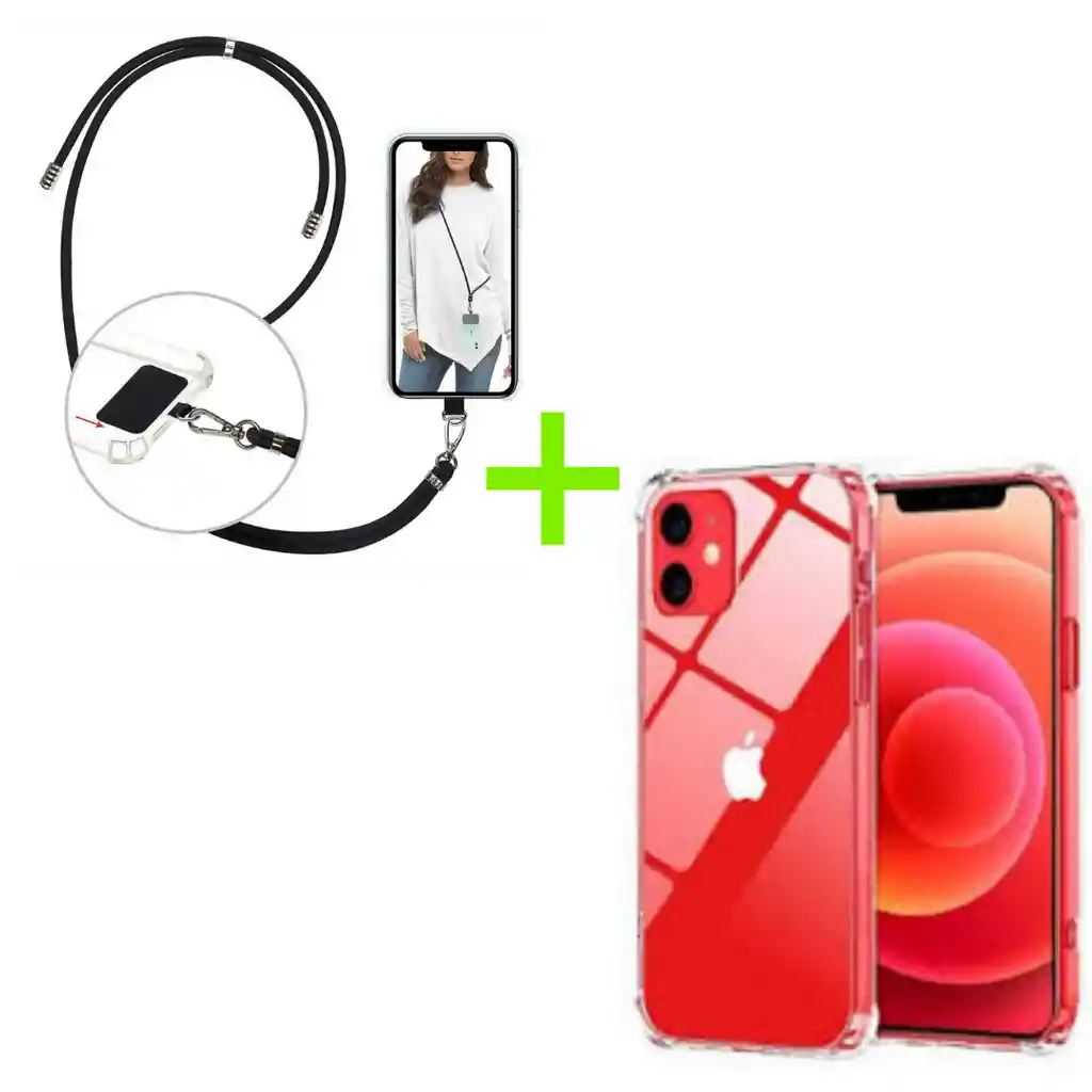 Carcasa Para Iphone 13 Pro Max Transparente Con Colgante