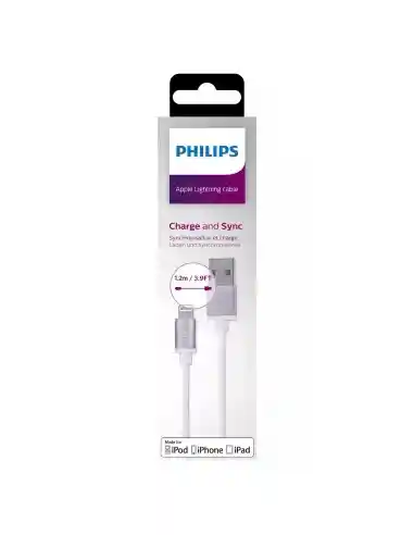 Cable Lightning A Usb Philips 1.2m Blanco