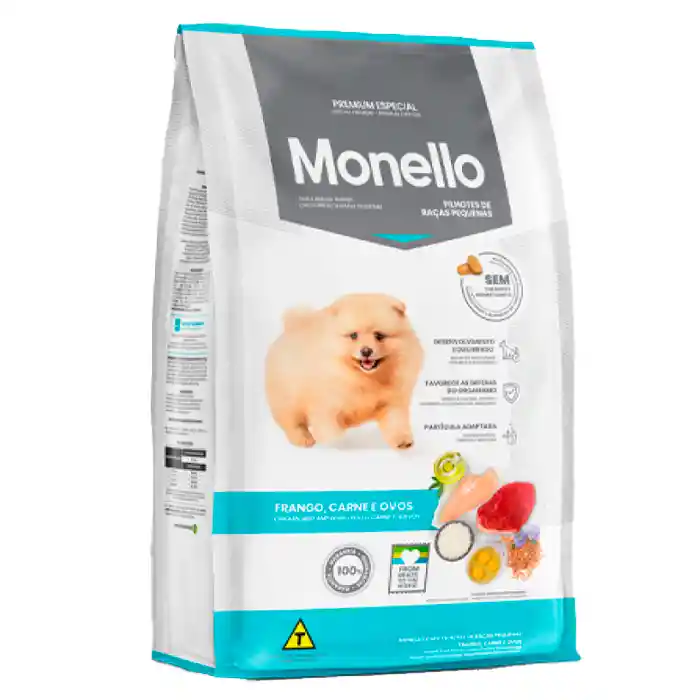Monello Cachorros Raza Pequeñas Pollo Carne Y Huevos 1 Kg