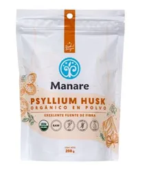 Psyllium Husk Orgánico, 200 Gr, Manare