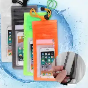 Bolsa Protector Para Celular A Prueba De Agua Naranja