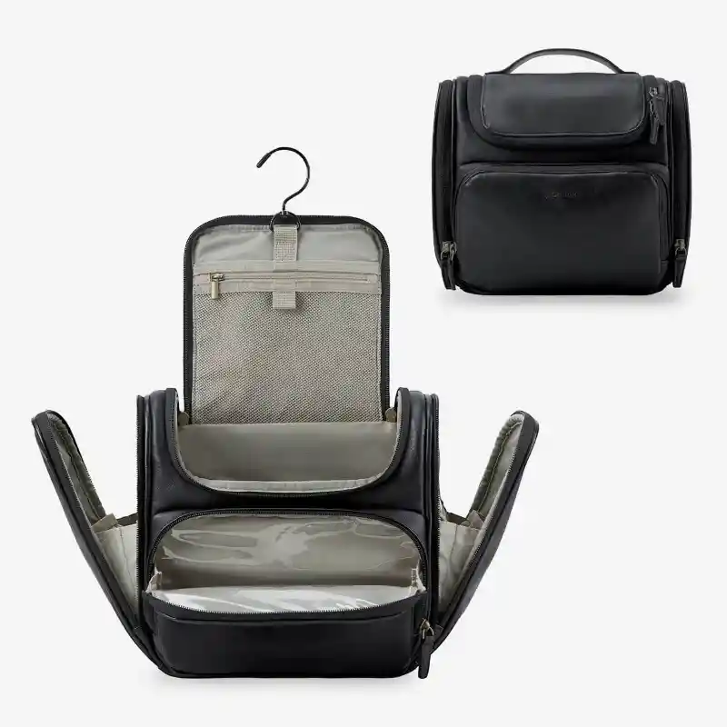 Bagsmart Neceser De Viaje En Piel Dopp- Negro