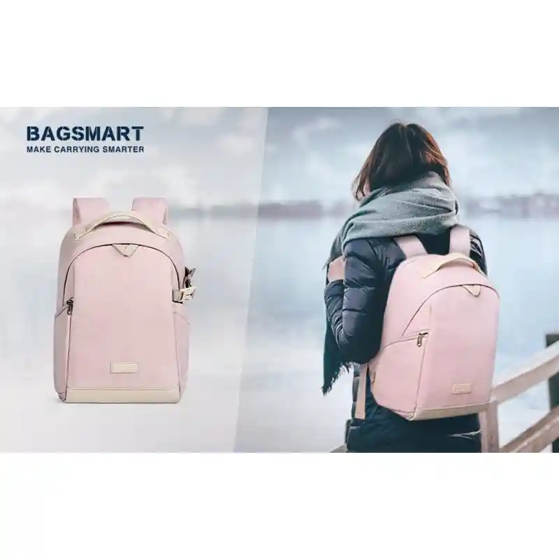 Bagsmart Camera & Photo Mochila Para Cámara - Rosado