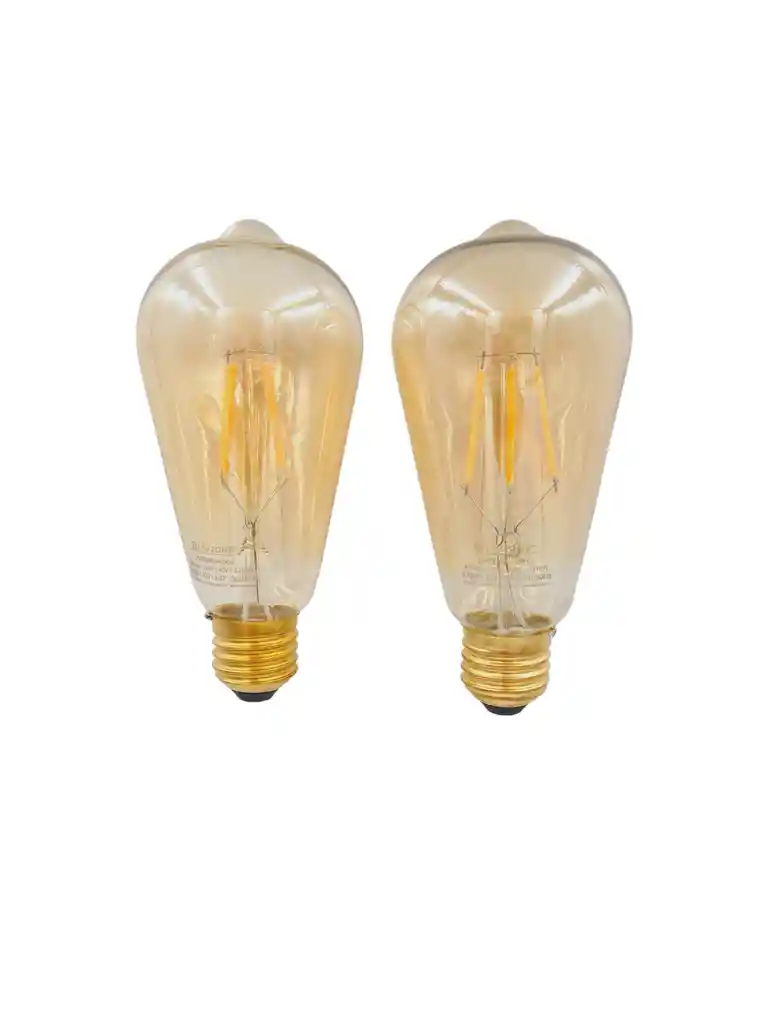 Box 2 Ampolletas Pera Vintage Led E27 4w