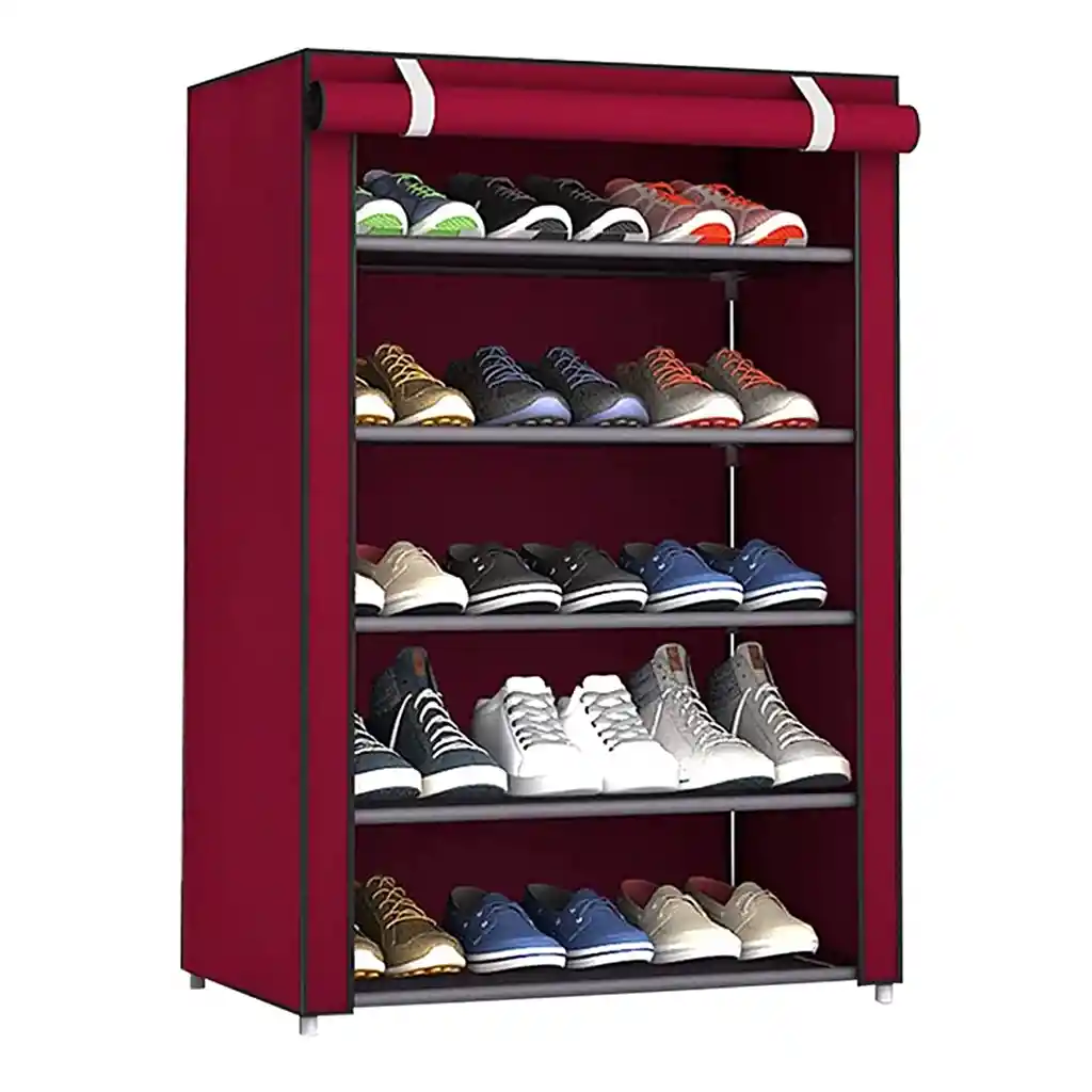 Zapatero Organizador Hogar Tela 5 Niveles Red Wine