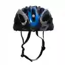 Casco Azul Bicicleta Profesional Full Seguridad Con Luz