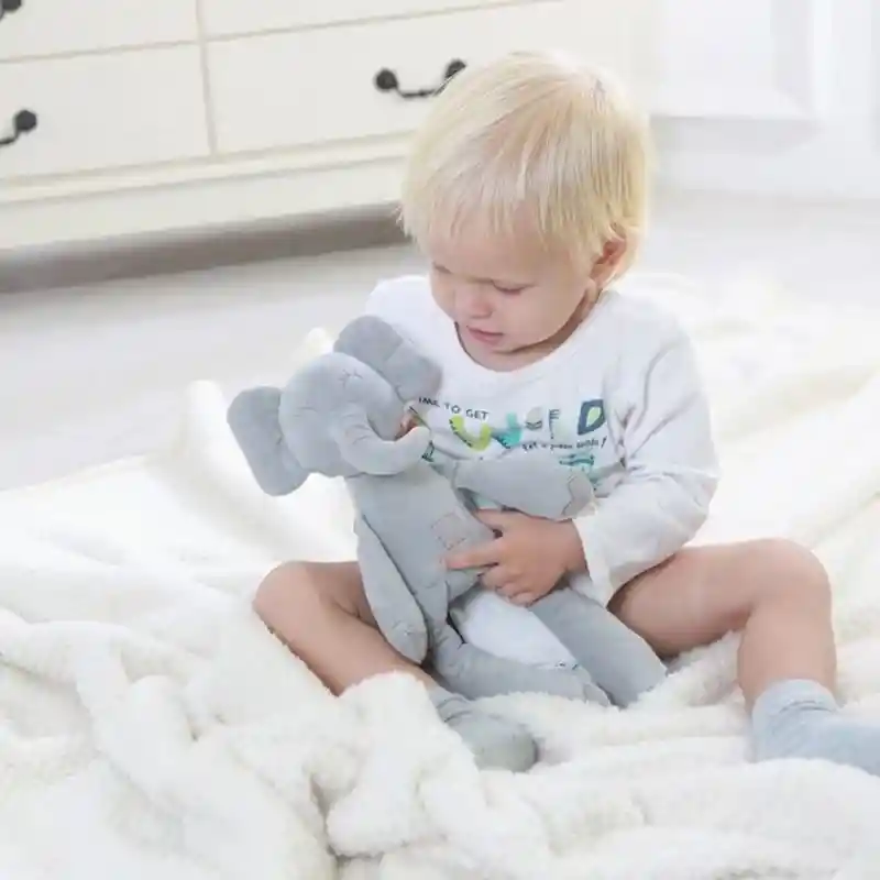 Peluche Felpa Patas Largas Elefante Gris