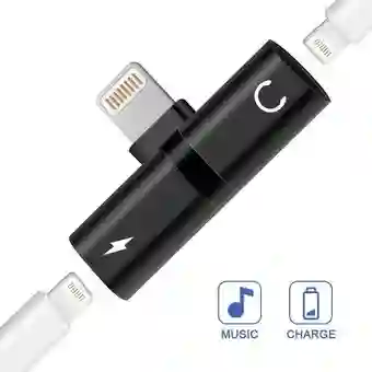 Adaptador Doble De Sonido Y Carga Para Iphone