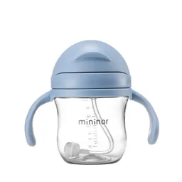 Vaso Con Bombilla Mininor 220ml Azul