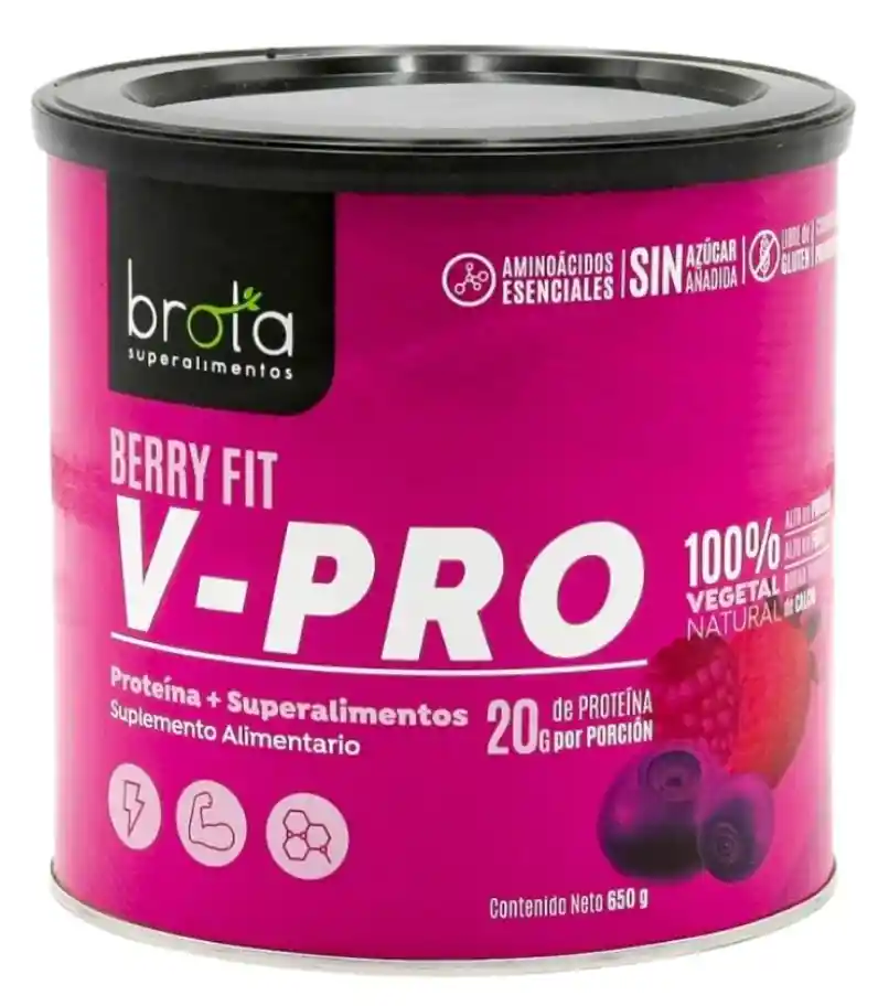 Brota - Berry Boost Proteína V Pro + Superalimento (vegana, Sin Azúcar O Gluten)