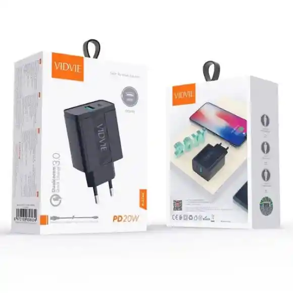 Cargador Para Iphone 20w Vidvie Quick Charge 3.0