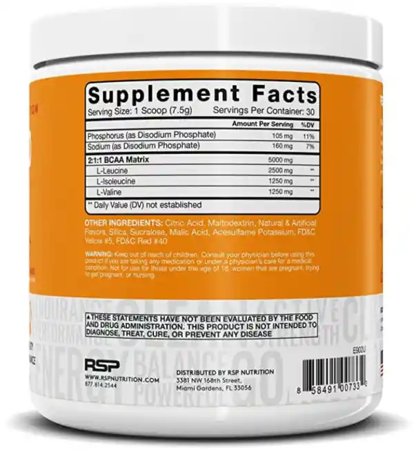 Bcaa 5000 Rsp. Recuperación Muscular. 30 Servicios