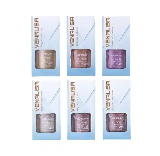 Venalisa® Metalizado Pack 6 Colores Esmaltes 7.5ml C/u