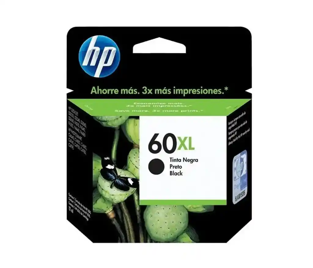 Hp Cartucho De Tinta60Xl Negra Original