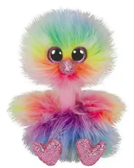 Ty Peluche Beanie Boos Asha Avestruz Arco Iris 36281