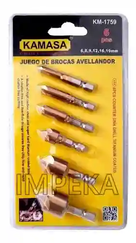 Juego De Brocas Avellador 6 Piezas (kamasa)