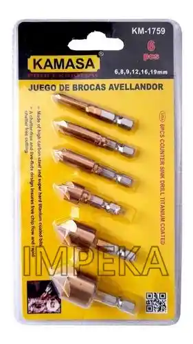 Juego De Brocas Avellador 6 Piezas (kamasa)