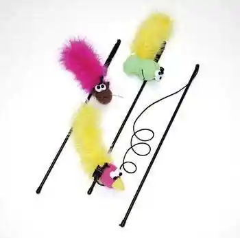 Spot Feather Boa Wand Cat Toys