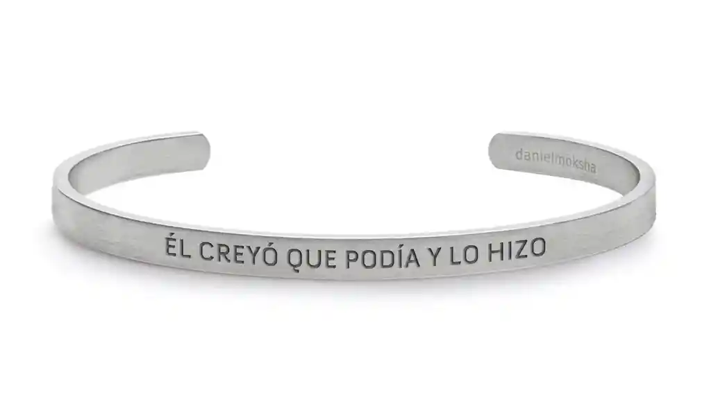 Pulsera Él Creyó Que Podía Y Lo Hizo (hombre) Plata