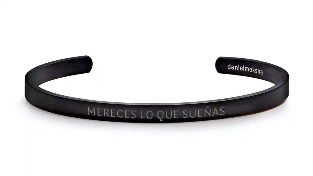 Pulsera Mereces Lo Que Sueñas (hombre) Negro