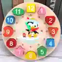 Reloj Montessori De Madera Didáctico Para Bebés Y Niños