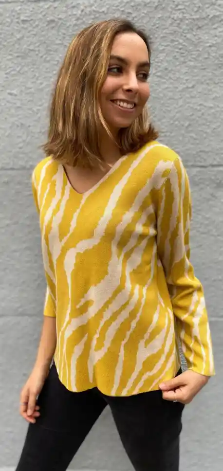 Sweater Pincha Amarillo Hilo