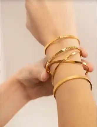 Pulsera Endless: Entrego, Confío, Acepto, Agradezco Oro Rosa