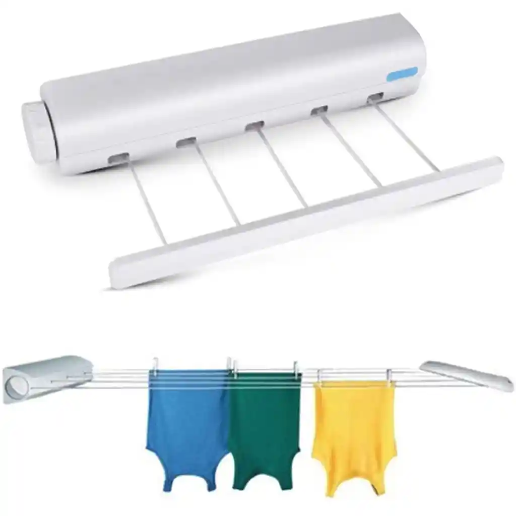 Tendedero Colgador De Ropa 4 Cuerdas Hogar Gris