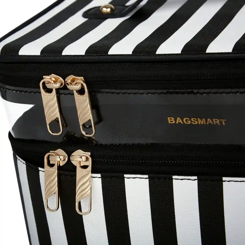 Bagsmart Estuche De Maquillaje Para Viaje 2 Niveles - Cebra