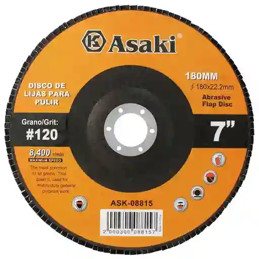 Disco De Lijas Para Pulir 7"pulgadas X 180milimetros (asaki)