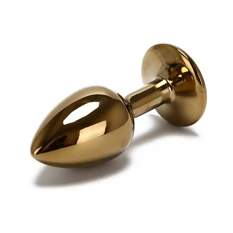 Plug Anal Dorado Con Joya Talla S