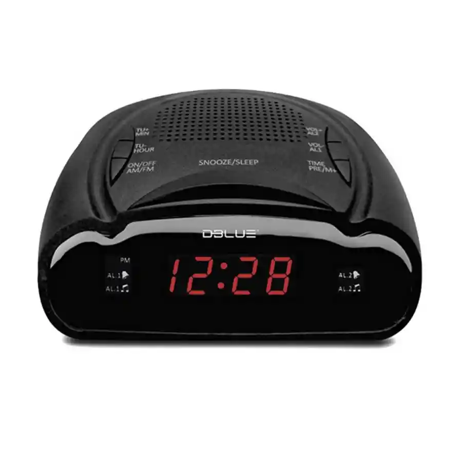 Radio Reloj Despertador Digital Dblue Negro