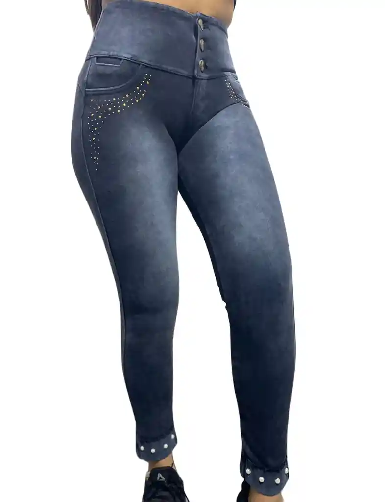 Jeans Fajero Con Botón Talla Xl