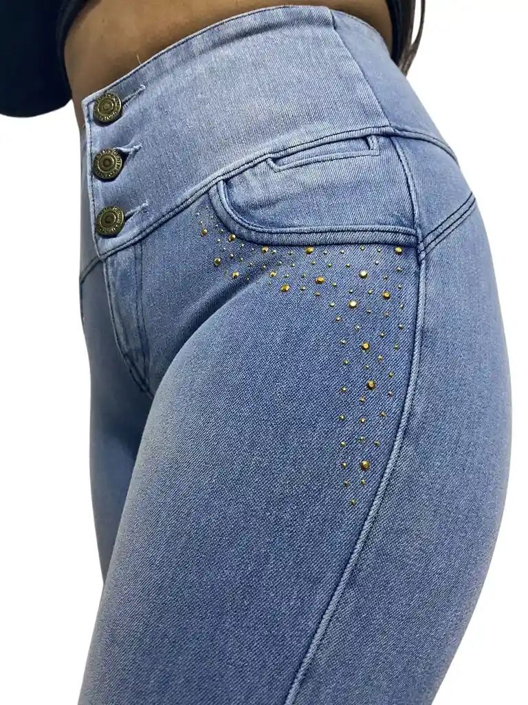 Jeans Fajero Con Botón Talla M